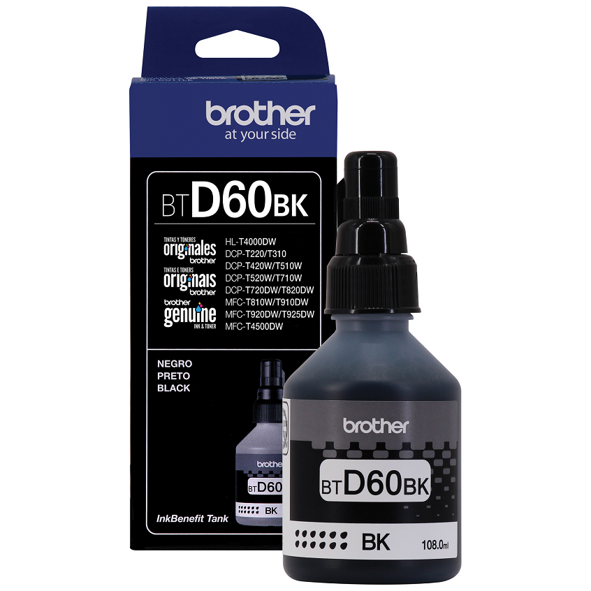Botella brother tinta color negra BTD60B